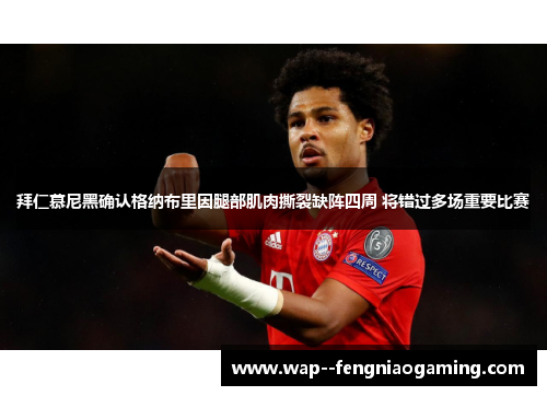 拜仁慕尼黑确认格纳布里因腿部肌肉撕裂缺阵四周 将错过多场重要比赛