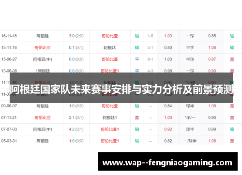 阿根廷国家队未来赛事安排与实力分析及前景预测