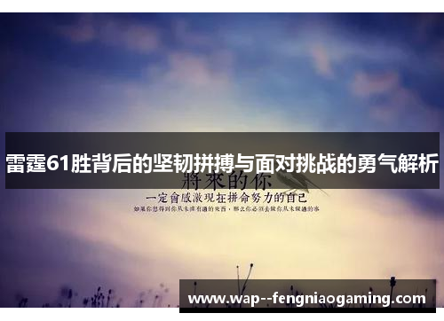 雷霆61胜背后的坚韧拼搏与面对挑战的勇气解析